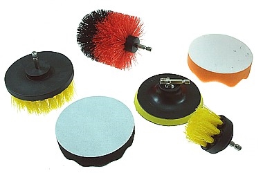 JEU DE BROSSES NYLON 6X 1+3+2 HEX SHANK