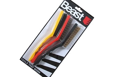 BRUSHES SET 85MM NYLON BRASS STEEL 3X COLOR