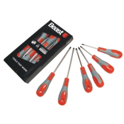 WKRĘTAKI ŚRUBOKRĘTY PŁASKIE I KRZYŻAKI ZESTAW 6X 80-150MM MAGNETIC CV