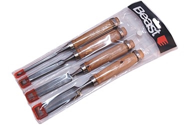 JUEGO DE CINCEL CON MADERA MANGO 6­12­18­24MM 4X