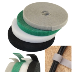 BRIDAS REUTILIZABLES 5M X 8MM 4 COLORS VELCRO