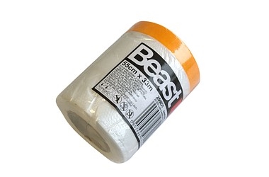 FEUILLE DE PROTECTION AVEC DU RUBAN DE MASQUAE 55CMx 33M