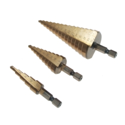 WIERTŁA STOŻKOWE METAL 3X (4-12,4-20, 4-32MM) TITAN HEX