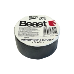 TAŚMA BUTYLOWA CZARNA USZCZELNIAJĄCA WODOODPORNA 0,8MM x 50MM x 5M BUTYL WATERPROOF BLACK UV