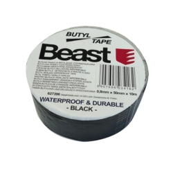 TAŚMA BUTYLOWA CZARNA USZCZELNIAJĄCA WODOODPORNA 0,8MM x 50MM x 10M BUTYL WATERPROOF BLACK UV