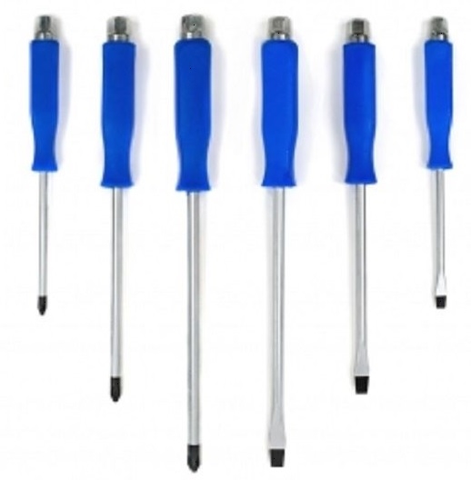 WKRĘTAKI ŚRUBOKRĘTY PŁASKIE I KRZYŻOW DO POBIJANIA HIT MAGNETIC PROFI 6X