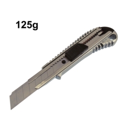 NÓŻ ŁAMANY WYSUWANY METALOWY, MASYWNY 18MM ZN-ALLOY METAL, MASSIVE