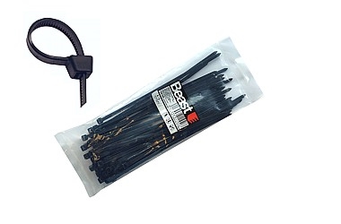 CABLE TIE SET 190x4.7MM NYLON BLACK 50X