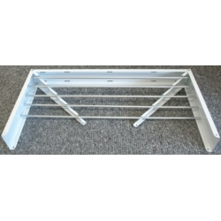 SUSZARKA NA PRANIE ROZKŁADANA ŚCIENNA BIAŁA 80x10x40CM ALU FOLDABLE max 25KG