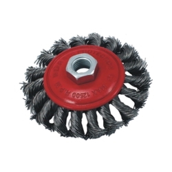 SZCZOTKA STAL. OBROTOWA TARCZOWO-KĄTOWA M14 COIL BEVEL 100MM