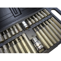 SET BITS 30-75MM 1/2'' 3/8'' CV 40X