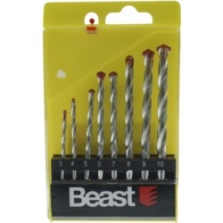 WIERTŁA DO BETONU CONCRETE  3-4-5-6-7-8-9-10MM 8X