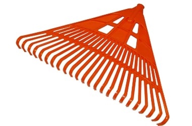 GRABIE WACHLARZOWE PLASTIKOWE DO LIŚCI I TRAWY 610MM 24T fi:28MM