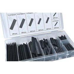 SHRINK-ON TUBES 127X BLACK THERMO TUBES