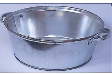 BASIN ZINC PLATED 13L ROUND