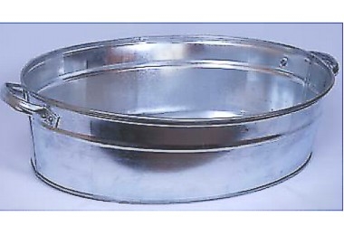 BASIN ZINC PLATED 27L OVAL