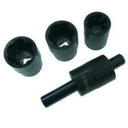 ZESTAW NASADEK DO USZKODZONYCH ŚRUB 5EL 5X 17,19,21,22MM + DRIFT- PUNCH