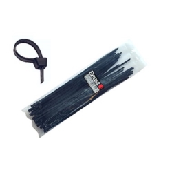 OPASKA TRYTKA TAŚMA KABLOWA ZACISKOWA CZARNA 50SZT 300x4.7MM BLACK NYLON 50X