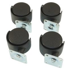 ROULETTES EN PLASTIQUE 40MM PP 4X