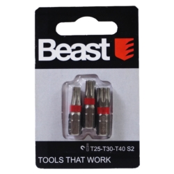 KOŃCÓWKI WKRĘTAKOWE BITY 3X T25-T30-T40 S2 STEEL