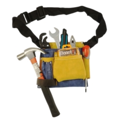 PAS NA NARZĘDZIA MONTERSKI SKÓRZANY KIESZEŃ 20x20CM 5 POCKETS FULL LEATHER DOUBLE COLOUR