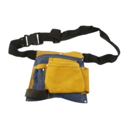 PAS NA NARZĘDZIA MONTERSKI SKÓRZANY KIESZEŃ 20x20CM 5 POCKETS FULL LEATHER DOUBLE COLOUR