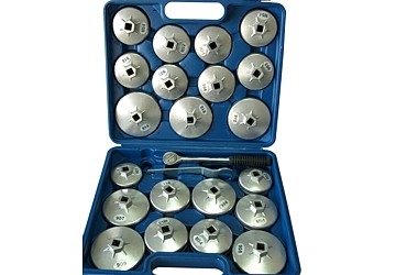 ZESTAW KLUCZY DO POKRYWEK FILTRA OLEJU (21+2)PCS 65-101MM  1/2" 17MM