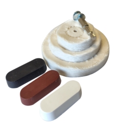 ZESTAW PAST POLERSKICH DO POLEROWANIA, CZYSZCZENIA 7X, BUFFING PADS, POLISHING PASTES