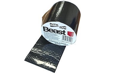 TAŚMA BUTYLOWA CZARNA USZCZELNIAJĄCA WODOODPORNA 0,8MM x 100MM x 5M BUTYL WATERPROOF BLACK UV