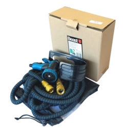 WĄŻ OGRODOWY ROZCIĄGLIWY ELASTYCZNY 23M PISTOLET 1/2-3/4" 23M EXPANDABLE 10 FUNCTIONS GOLD