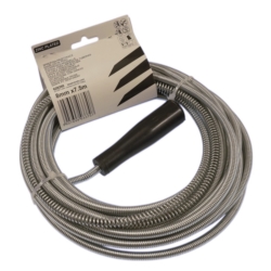 PRZETYKACZ RUR - SPIRALA KANALIZACYJNA - ŻMIJKA 8MMx7.5M ZINC PLATED