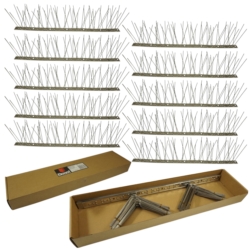 TAUBENSPIKES 10X 50CM STAINLESS BASE, SPIKES:6-4-6-4, W:8.5, H:11.8CM