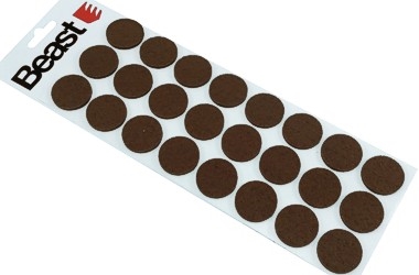 PROTECTOR FIELTRO PARA MUEBLES 24X 28x3MM FELT ROUND