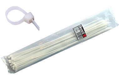 STAHOVACI PASKY 500x4.7MM WHITE NYLON 30X