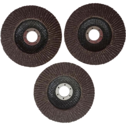 FLAP ABRASIVE DISCS THREE-PACK P80/125MM 3X