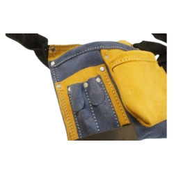 WERKZEUGGURTEL LEATHER 5 POCKETS LEATHER DOUBLE COLOUR