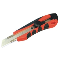 NÓŻ ŁAMANY WYSUWANY DO TAPET 18MM TPR HANDLE WHEEL METAL