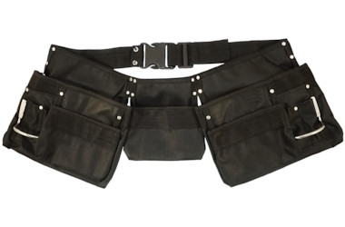 PAS NA NARZĘDZIA MONTERSKI SKÓRZANY CZARNY 60x24CM NYLON HEAVY DUTY