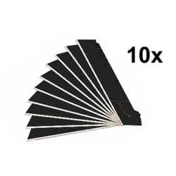 OSTRZA DO NOŻY DO TAPET 18MM 10 SEGMENTS SK-5 BLACK 0,5MM 10X