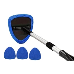 SZCZOTKA Z MIKROFIBRY DO SZYB AUTA USUWANIE PARY TELESCOPIC +3 PADS