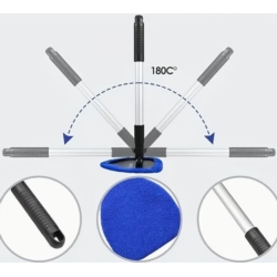 SZCZOTKA Z MIKROFIBRY DO SZYB AUTA USUWANIE PARY TELESCOPIC +3 PADS