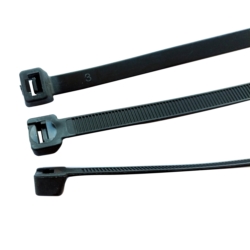 ABRAZADORAS DE PLASTICO 530x7.6MM BLACK NYLON 20X
