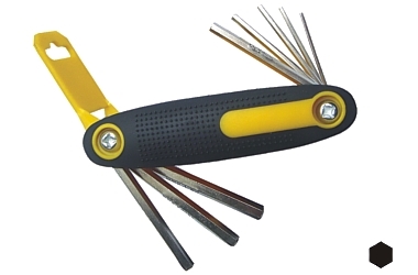 JUEGO DE LLAVES HEX PLEGABLES 1.5-6MM CV 8X