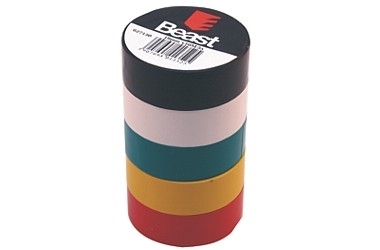 CINTA AISLANTE DE COLORES 19MMx10M 5ROLLS