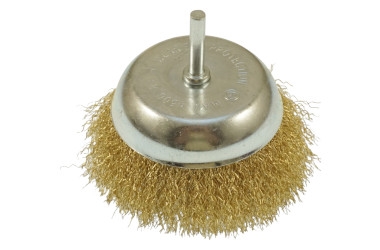 SZCZOTKA OBROT. STAL/MOSIĄDZ 100MM, DOCZOŁOWA 100MM CONUS CUP PIVOT 6MM BRASS