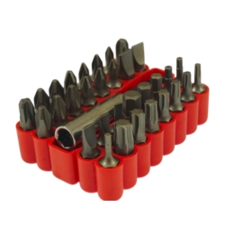 KOŃCÓWKI WKRĘTAKOWE BITY Z UCHWYTEM 33 BITS CR-V MAGNETIC PZ x7 PH x7 SLx5 HEX x6 TORX x7