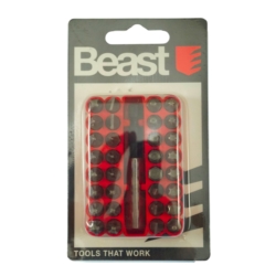 KOŃCÓWKI WKRĘTAKOWE BITY Z UCHWYTEM 33 BITS CR-V MAGNETIC PZ x7 PH x7 SLx5 HEX x6 TORX x7