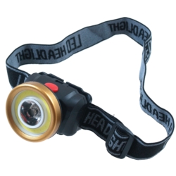 LATARKA NA GŁOWĘ COB 3W+ LED 1W 100+80LM 3xAAA