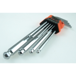KLUCZE IMBUSOWE Z KULISTYMI KOŃCÓWKAMI DŁUGIE 1.5-10MM CV LONG 9X