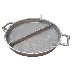PATELNIA ŻELIWNA MASYWNA DUŻA IMPREZA DZIELONA 6,5X55CM 25KG GRILL MASTER